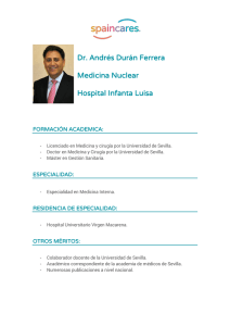 Dr. Andrés Durán Ferrera Medicina Nuclear Hospital Infanta Luisa
