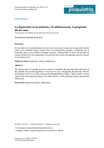 La depresión en la infancia y la adolescencia