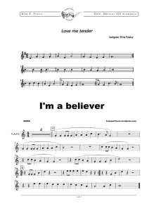 Love me tender - Im believer, partituras