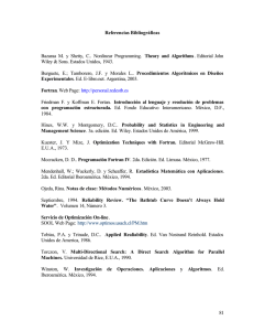 81 Referencias Bibliográficas Bazaraa M. y Shetty, C.. Nonlinear