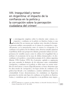 VIII. Inseguridad y temor en Argentina: el impacto de