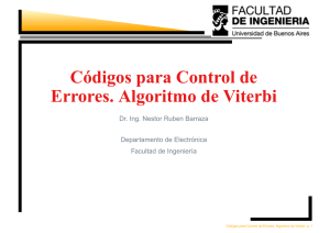 Códigos para Control de Errores. Algoritmo de Viterbi