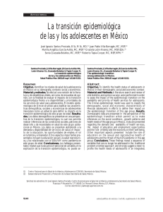 La transición epidemiológica de las y los adolescentes en México