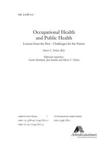 Occupational Health and Public Health: Lessons from the Past