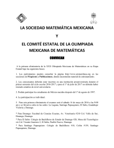 LA SOCIEDAD MATEMÁTICA MEXICANA Y EL COMITÉ ESTATAL