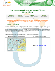 Instrucciones para Interpretar Mapa de Tiempo Meteorológico
