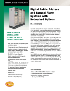 Digital Public Address and General Alarm Systems with Networked