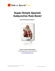Super-Simple Spanish Subjunctive Rule Book