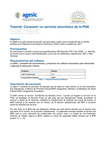 Consumo de servicios sobre PGE II - .NET