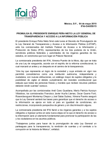 México, D.F., 04 de mayo 2015 IFAI