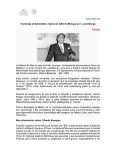Homenaje al diplomático mexicano Gilberto Bosques en