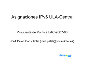 Asignaciones IPv6 ULA-Central