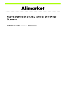 Nueva promoción de AEG junto al chef Diego Guerrero