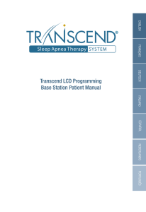 Transcend LCD Programming Base Station Patient Manual