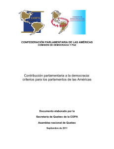 Contribución parlamentaria a la democracia