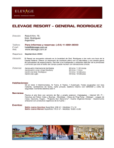 ELEVAGE RESORT – GENERAL RODRIGUEZ