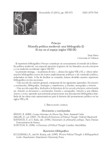 Princeps Filosofía política medieval: una bibliografía