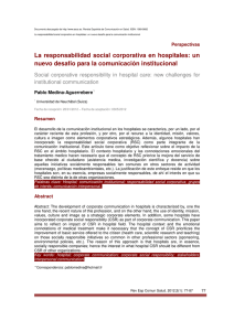 La responsabilidad social corporativa en hospitales