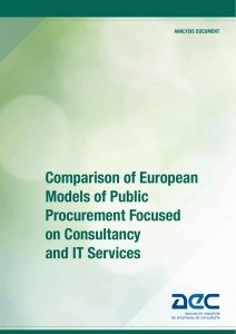 Comparison of European Models of Public Procurement Focused on
