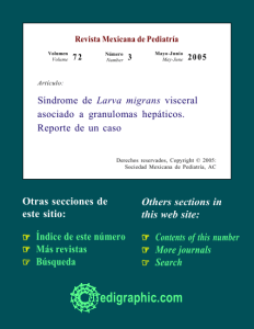 Síndrome de Larva migrans visceral asociado a