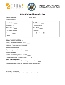 IANAS Fellowship Application