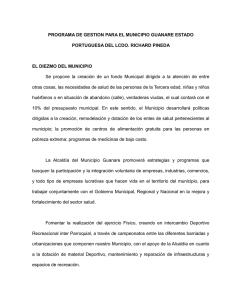 PROGRAMA DE GESTION PARA EL MUNICIPIO GUANARE