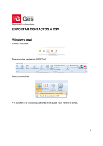 EXPORTAR CONTACTOS A CSV Windows mail