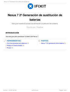 Nexus 7 2ª Generación de sustitución de baterías