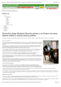 El escritor Jorge Martínez Reverte retrata a un