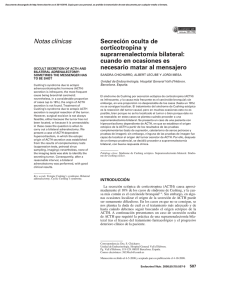 Secreción oculta de corticotropina y suprarrenalectomía bilateral