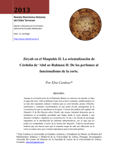 Ziryab en el Muqtabis II. La orientalización de Córdoba de