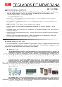 Especificaciones técnicas en PDF de teclados y carátulas