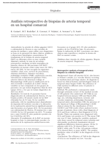 Análisis retrospectivo de biopsias de arteria temporal en un hospital