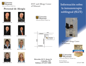 Información sobre la inmunoterapia sublingual (SLIT)