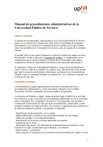 Manual de procedimientos administrativos de la Universidad