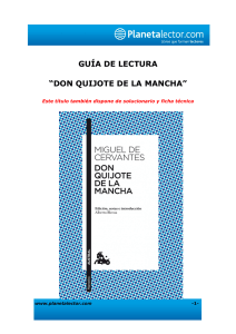 guía de lectura “don quijote de la mancha”