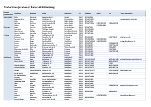 Listado de traductores jurados en Baden