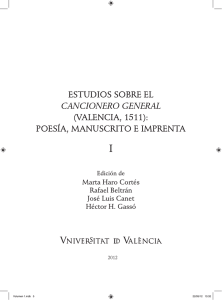 estudios sobre el cancionero general (valencia, 1511