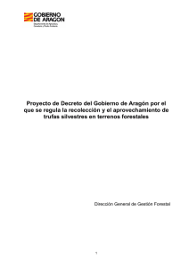 Proyecto de Decreto del Gobierno de Aragón por el que se regula la