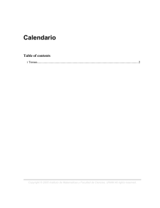Calendario - Instituto de Matemáticas | UNAM