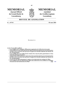 Loi du 17 mars 2016 - Legilux