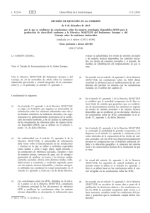 Decisión de Ejecución de la Comisión, de 9 de diciembre de 2013