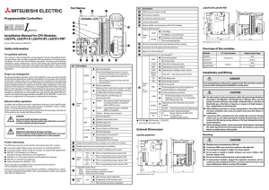 Installation Manual for CPU Modules L02CPU, L02CPU