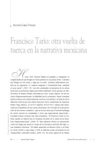 Francisco Tario: otra vuelta de tuerca en la narrativa mexicana