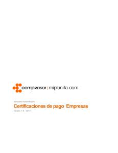 Certificaciones de pago Empresas