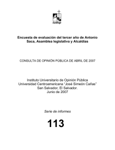 Encuesta de evaluación del tercer año de Antonio Saca, Asamblea