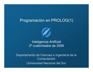 Programación en PROLOG(1) - Departamento de Ciencias e