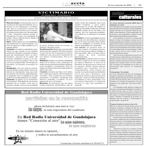 pagina 23. - La gaceta de la Universidad de Guadalajara