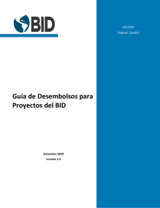 Guía de Desembolsos para Proyectos del BID