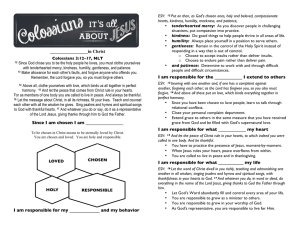 Col #6 - Chosen in Christ - IBB